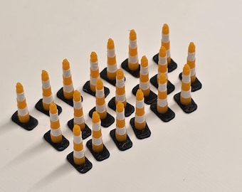 Conos de tráfico a escala HO (1:87)