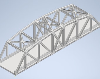Puente de celosía a escala HO