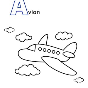 Abecedaire, ABC Französisches Malbuch, Französisch Grundschule, Französisch Maternelle, zweisprachiges Lernen, Französisch für Kinder, Französische Schule, enfant, Färbung