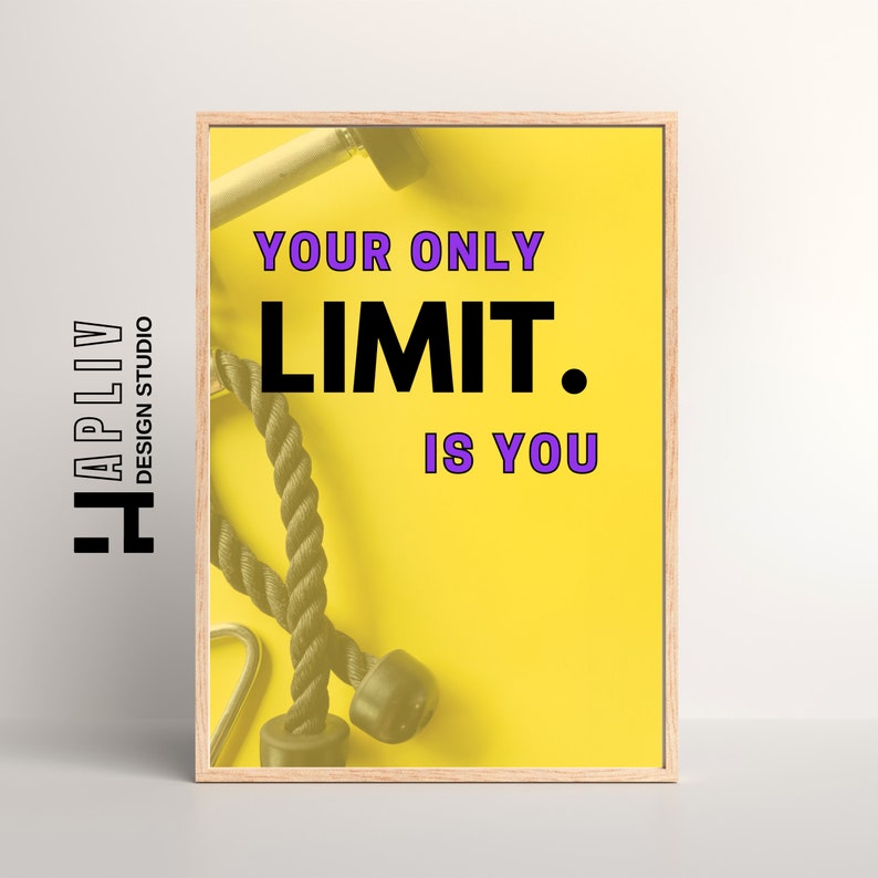 Your only Limit is you | Yellow, Black, Purple Poster