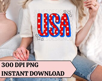 USA Stars - Fourth of July - PNG - Instant Download