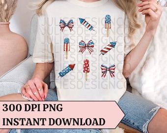 Fourth of July Coquette - PNG - Instant Download
