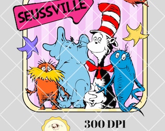 Dr Seuss Characters PNG- Instant Download