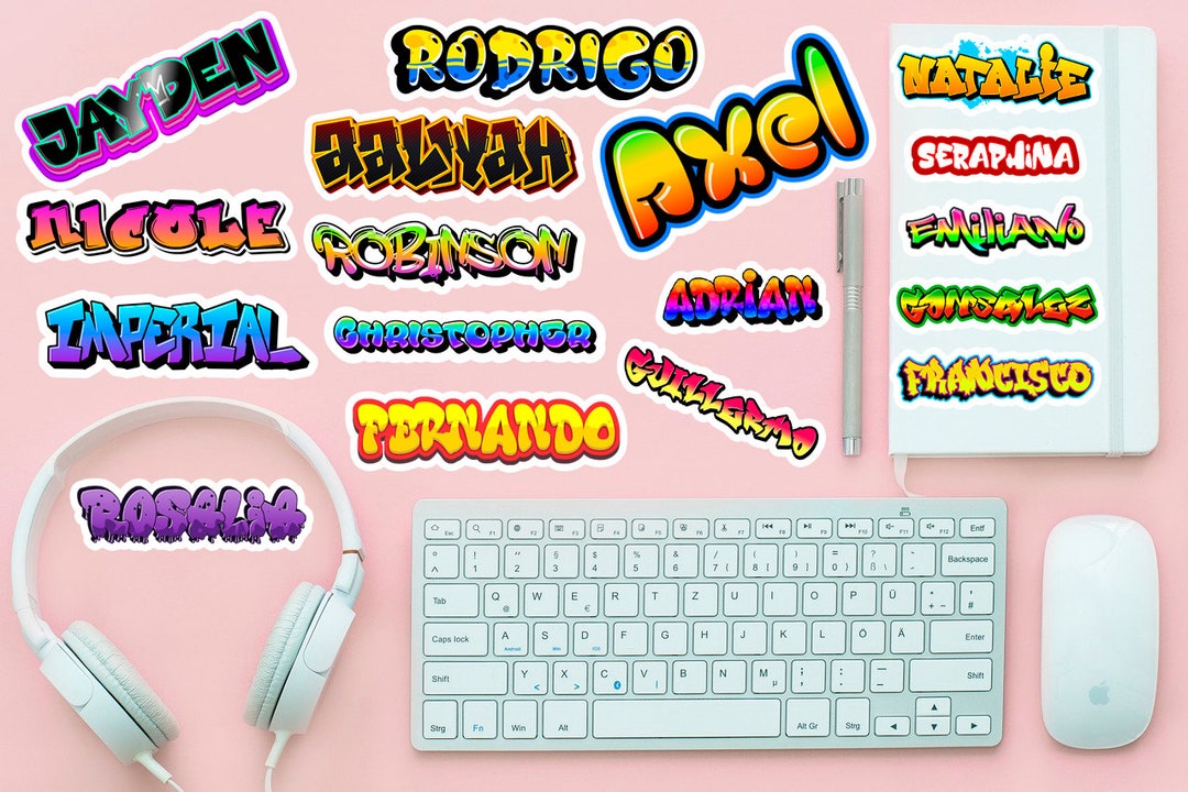 Custom Name Stickers/cute, Funny Decal for Laptop, Phone, Case ...