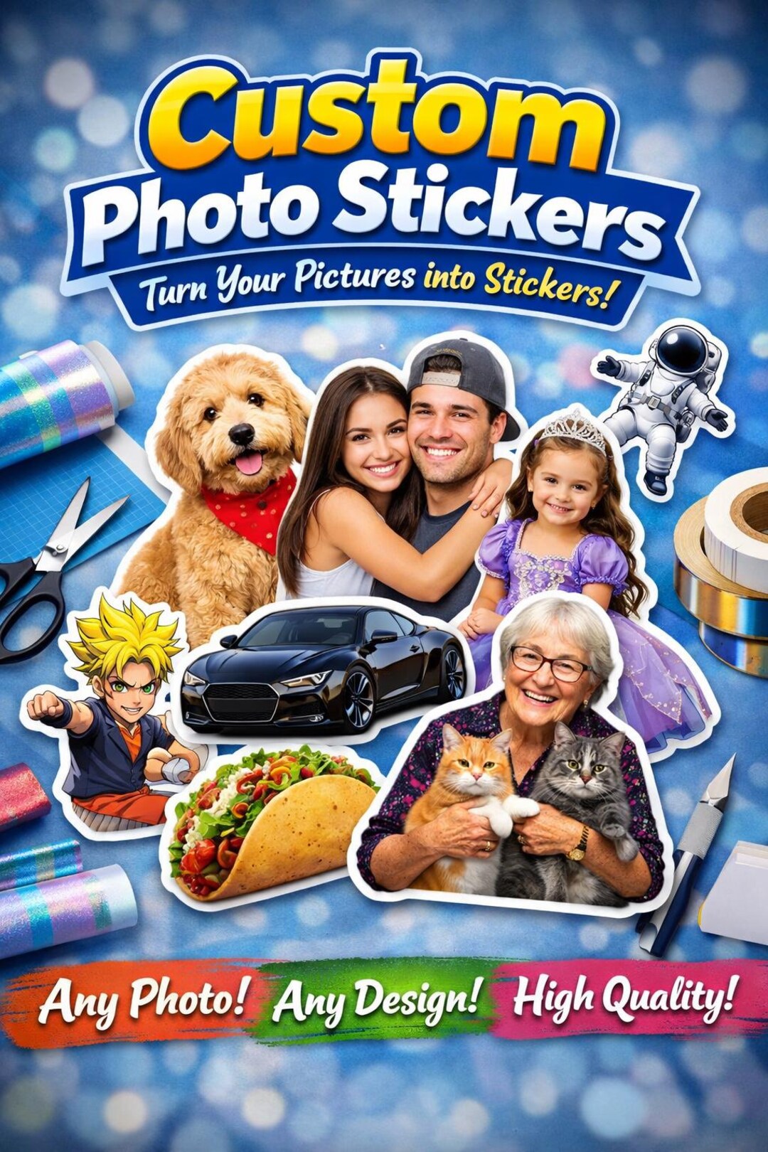 Custom Photo Stickers | Turn Your Pictures Into Stickers | Personalized ...