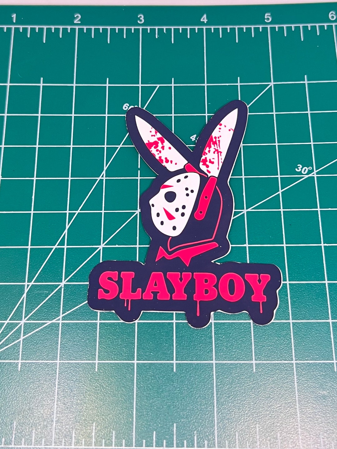 Slayboy Sticker | Cute Horror Bunny Sticker | Funny Spooky Vinyl ...