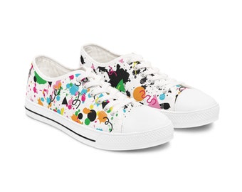 Retro 80s/90s Inspired Abstract Design Low Top Sneakers, 80s/90s Nostalgia, 90s theme