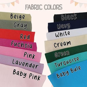 Custom punch pin pillow color chart - Soft cotton pillows available in Baby Pink, Baby Blue, White, Cream and more.
