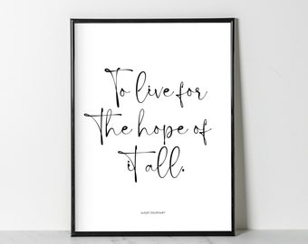 To Live for the Hope of It All (Taylor Swift), Poster, (white & black) | Wall Decor | Digital Download Print | Trendy Wall Art | Song Lyrics