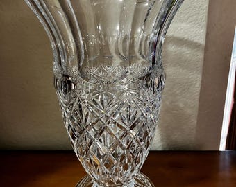 Towle Large Crystal Centerpiece Vase 14"
