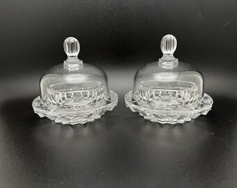 Mikasa Butter or Condiment Crystal Dishes (2)