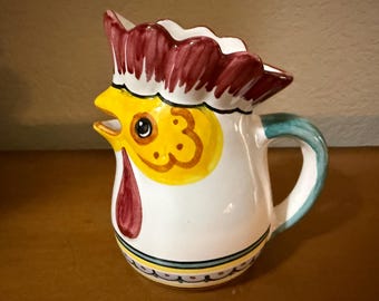 Deruta Rooster Creamer 4.75"