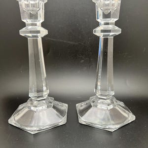 Mikasa Crystal Tapered Candlestick Holders (2)