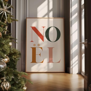 Noel Wall Art | Christmas Printable | Holiday Print | Christmas Poster | Typography Christmas | Printable Wall Art | Digital Download