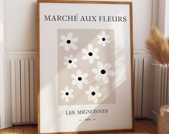 Flower Market Print, Botanical Art Paris, Botanical Wall Art, Floral Decor Posters, French Art Poster, Paris Print, Digital Download