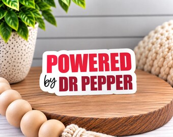 Adesivo in vinile "Powered By Dr Pepper"