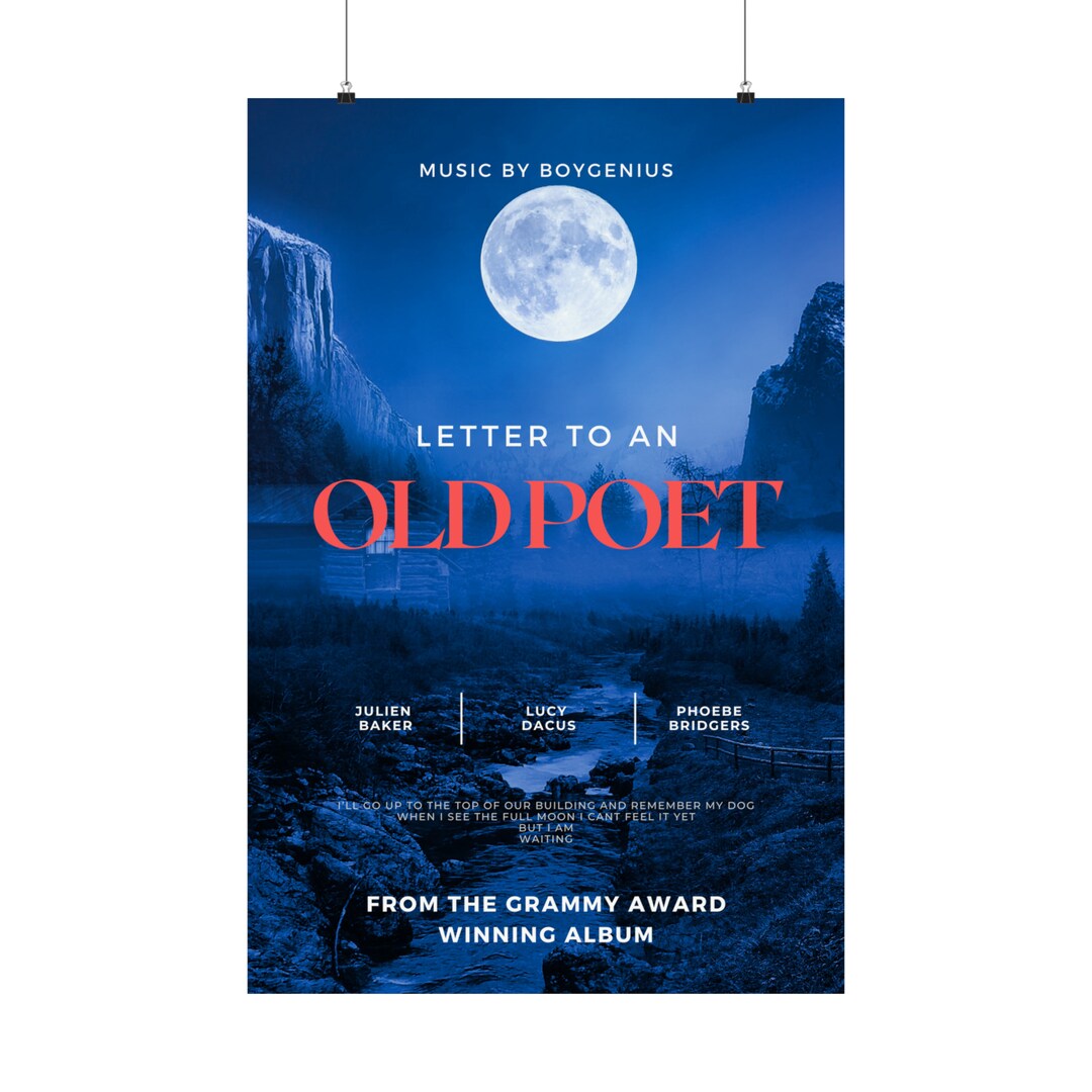 Boygenius Letter to an Old Poet Poster Etsy