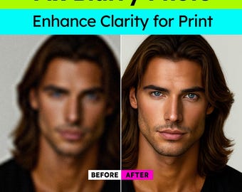 Fix Blurry Photos, Upscale Image Service, Unblur, Increase Resolution, Improve Photo Quality for Old Family Wedding Photos, Digital Art