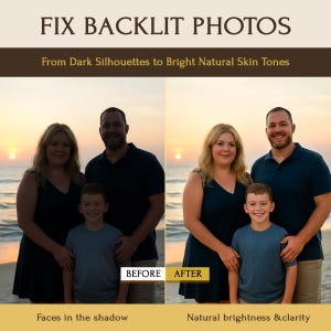 Professional Photo Editing & Retouching Service. Skin Retouch, Object Removal, Backlit photo editing, Color Correction, Photo Restoration