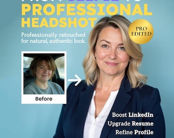 Custom Professional Business Headshot - Linkedin profile picture, Resume, Real Estate Agent, Custom Portraits, Selfie 2 Suit, Photo Retouch