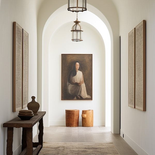 10 maquetas de arte mural para pasillos, plantilla PSD, marco personalizable, Photoshop, Photopea, Canva, salas de estar de lujo con un diseño elegante y sofisticado.