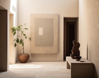 Hallway Wall Art Mockup, PSD Template, Customizable Frame, Photoshop, Photopea, Canva, Luxury Stylish High-end Interior Living Rooms