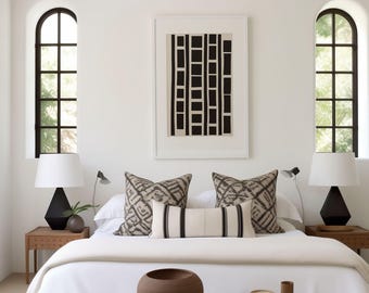 Bedroom Wall Art Mockup, Customizable Frame, Photoshop, Photopea, Canva, Luxury Stylish High-end Interior Living Rooms