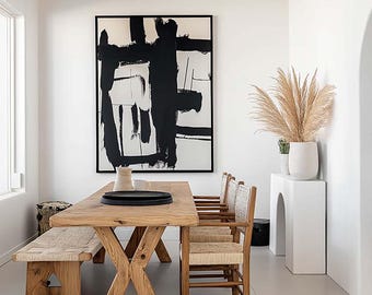 Dining Area Wall Art Mockup, Adjustable Frame, Luxury Stylish High-end Interior Living Room, Customizable Photoshop PSD Template