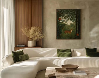 Modern Wall Art Mockup, PSD Template, Customizable Frame, Photoshop, Photopea, Canva, Luxury Stylish High-end Interior Living Rooms