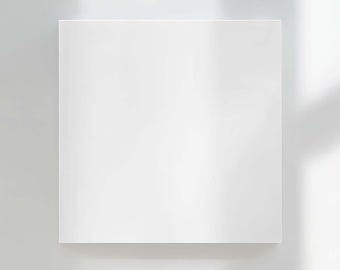 Square wall art mockup: Unframed / no frame / canvas, PSD template, Photoshop, Photopea, Canva