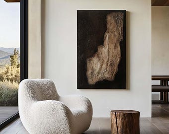Modern Wall Art Mockup, PSD Template, Customizable Frame, Photoshop, Photopea, Canva, Luxury Stylish High-end Interior Living Rooms