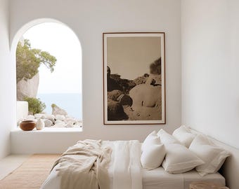 Bedroom Wall Art Mockup, Customizable Frame, Photoshop, Photopea, Canva, Luxury Stylish High-end Interior Living Rooms
