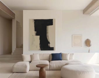 Modern Wall Art Mockup, PSD Template, Customizable Frame, Photoshop, Photopea, Canva, Luxury Stylish High-end Interior Living Rooms