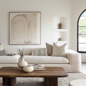 Maquete de arte de parede moderna, moldura/cor ajustável, sala de estar interior luxuosa e elegante de alta qualidade, modelo PSD personalizável do Photoshop
