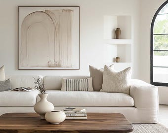 Modern Wall Art Mockup, PSD Template, Customizable Frame, Photoshop, Photopea, Canva, Luxury Stylish High-end Interior Living Rooms
