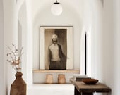 Hallway Wall Art Mockup, PSD Template, Customizable Frame, Photoshop, Photopea, Canva, Luxury Stylish High-end Interior Living Rooms