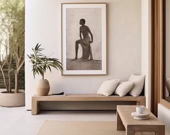 Hallway Wall Art Mockup, PSD Template, Customizable Frame, Photoshop, Photopea, Canva, Luxury Stylish High-end Interior Living Rooms