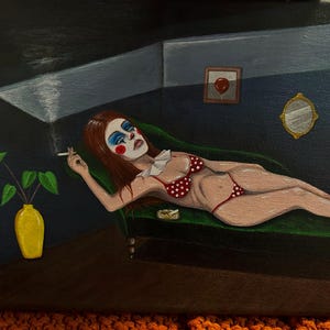 acrylic clown painting