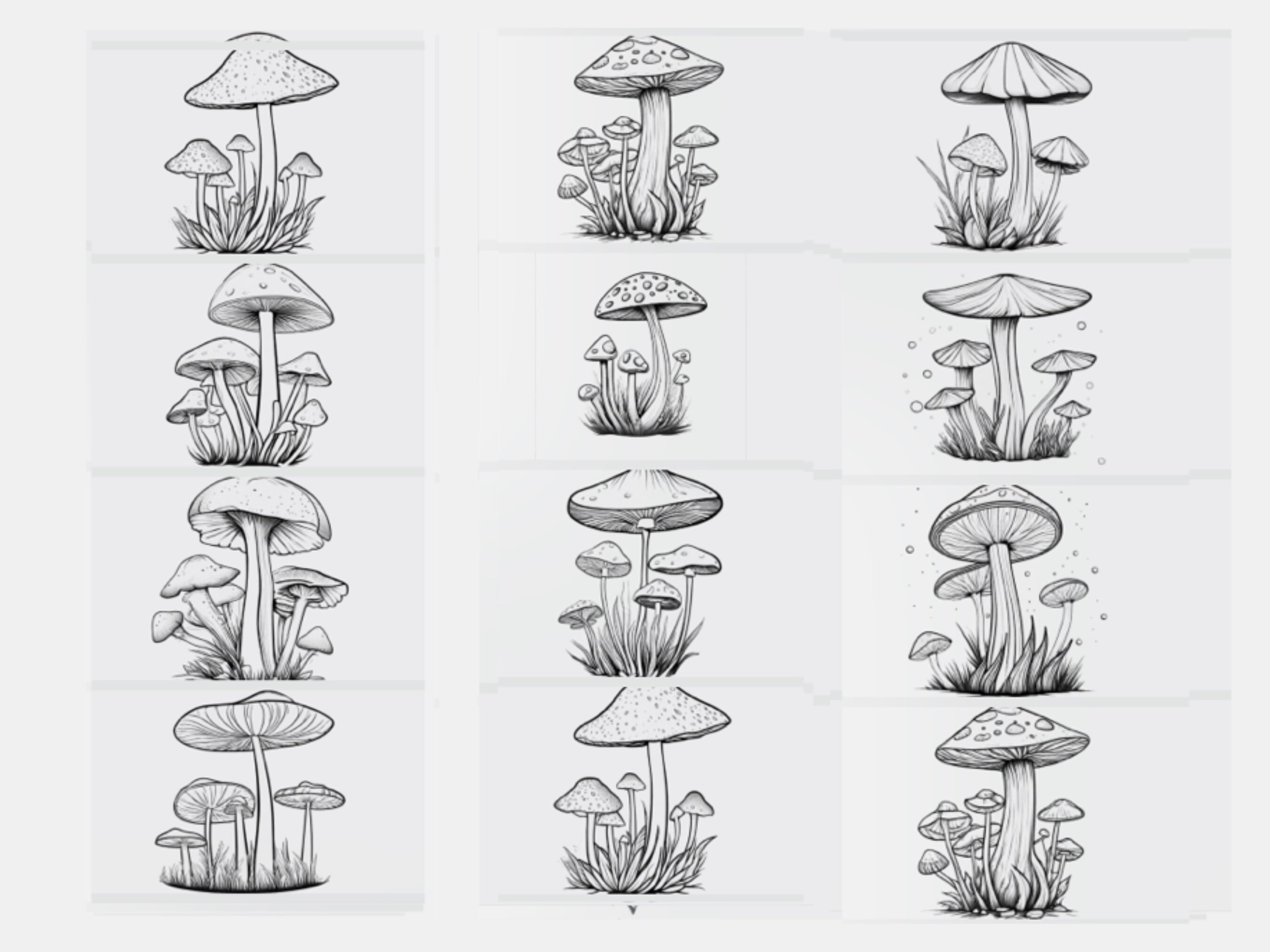 100 Mushroom Procreate Stamps, Mushroom Brushes for Procreate ...