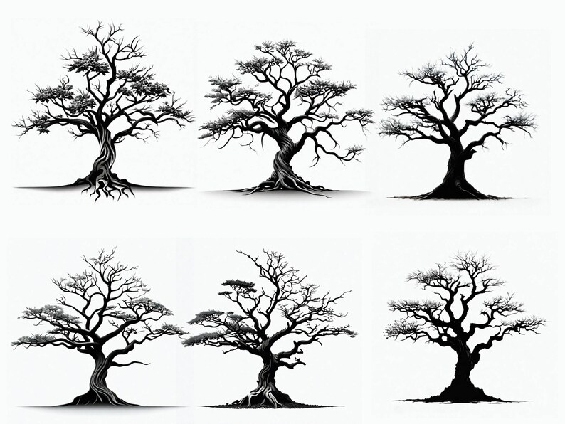 100 Procreate Tree Stamps, Realistic Tree Brushes for Procreate, Tree