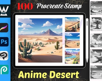 100 Desert Scene Procreate Stamps| Landscape Brush Set| Digital Download