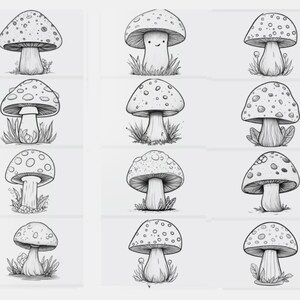 100 Mushroom Procreate Stamps, Mushroom Brushes for Procreate ...