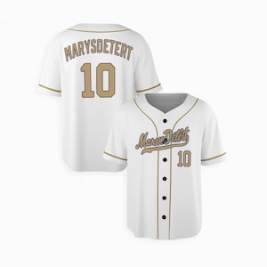 Custom LA Dodgers White Gold Sublimation Baseball Jersey