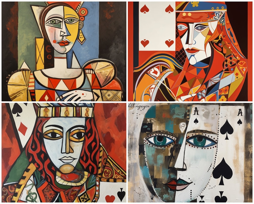 Jack Queen King Ace DECK OF CARDS Digital Prints in Etsy