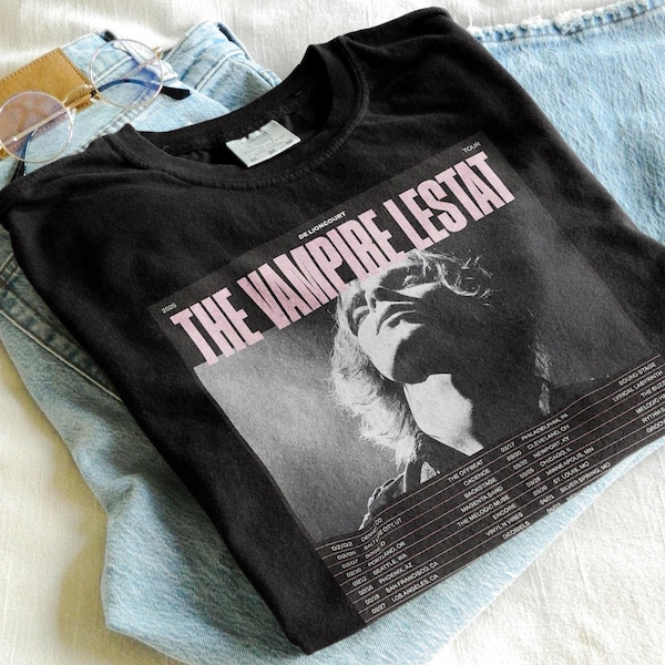Lestat World Tour Inspired Vintage Washed Tshirt | Vampire Lover | Lestat Fan | Gift For Her | Lestat De Lioncourt | The Vampire Lestat