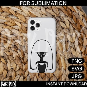 ロングヘアの美しい女性のベクターアート SVG JPG PNG 昇華、Cricut 用の白黒女性シルエット svg ファイル、女性シルエット svg