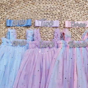 Baby Girl Tutu 1st Birthday Outfit-Rainbow Pastel Tutu Dress-Boho Cake Smash Outfit-1st Birthday Gift-First Birthday One Dress-Sparkle Dress