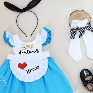ONEderland-verjaardagsoutfit, Alice in ONEderland-romper, Alice-kostuum, OnEderland-outfit, Alice In Onederland Smashcake-outfit 1e verjaardag