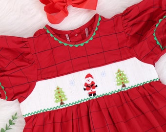 white christmas dresses Olympe Green Long Sleeve Smocked Dress