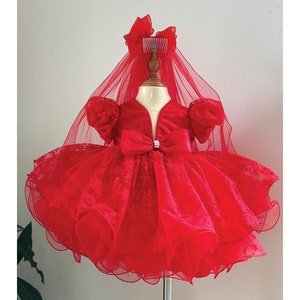 Red Lace Girl Dress, Flower Girl Dress, Flower Girl Lace Dresses, Red Toddler Dress, Red Lace Dress, Holiday Dress, Christmas Red Outfit